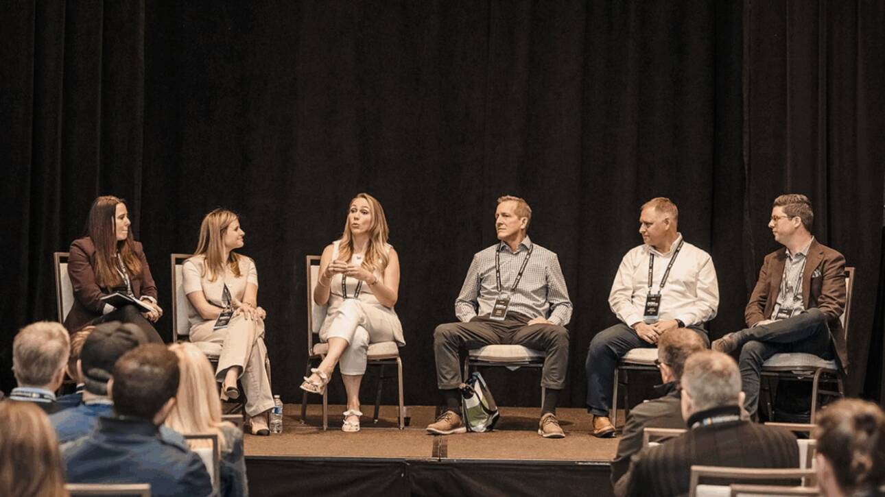 Brittany Sadlouskos, COO of DAA Media + Marketing, speaking at OAAA OOH Media Conference 2025 in Boston